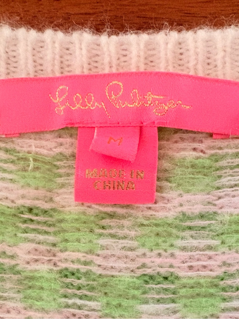Lilly Pulitzer Cream & Green Checked Open Cardigan - Picture 5 of 6